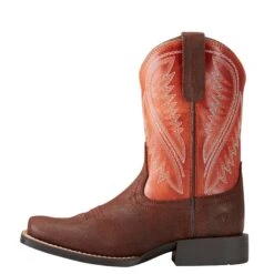 'Ariat' Youth 8" Hoolihan Alamo - Orange / Brown