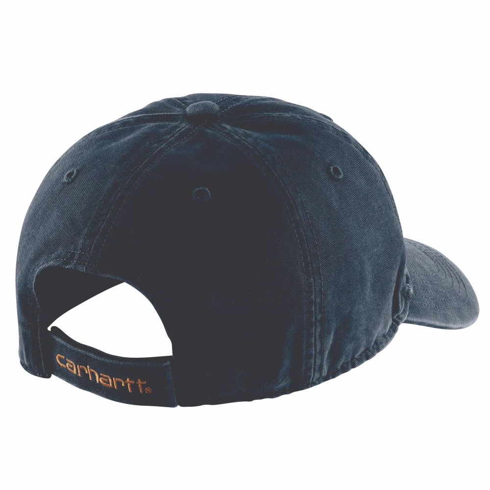 'Carhartt' Men's Adjustable Canvas Cap - Navy - Image 2
