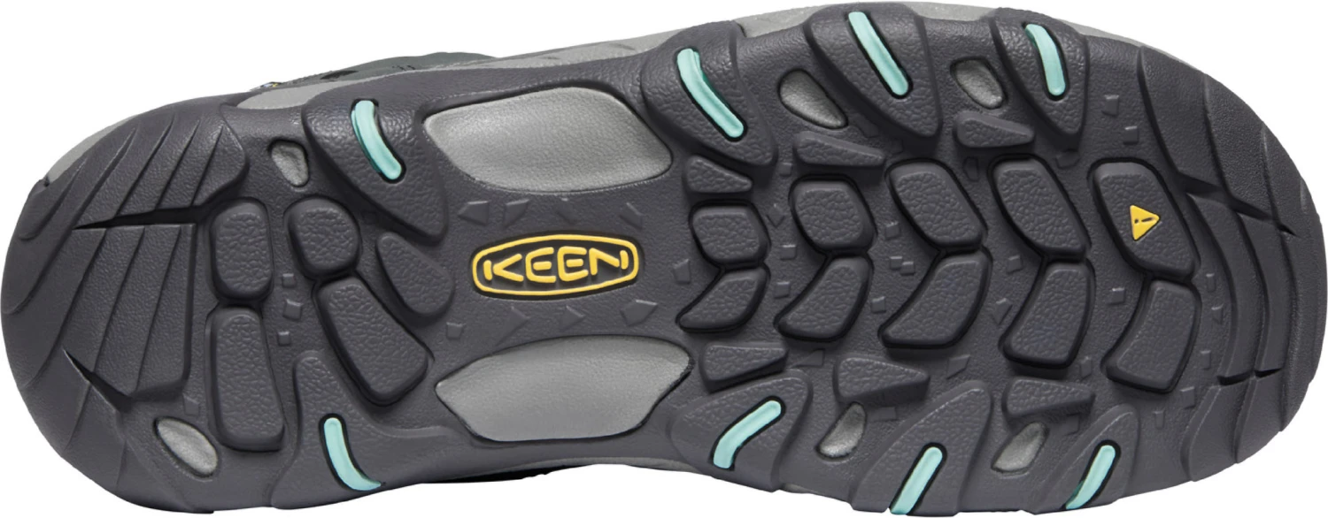 'Keen Outdoor' Women's Steens WP Leather Mid Hiker - Steel Grey / Ocean Wave - Image 3