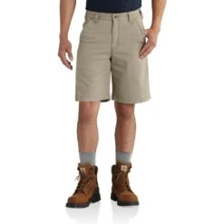 'Carhartt' Men's Rugged Flex® Relaxed Fit Canvas Work Short - Tan