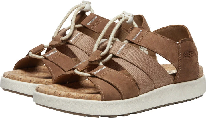 'Keen Outdoor' Women's Elle Mixed Strap Sandal - Toasted Coconut / Birch - Image 5