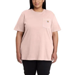 'Carhartt' Women's Lightweight Pocket T-Shirt - Ash Rose
