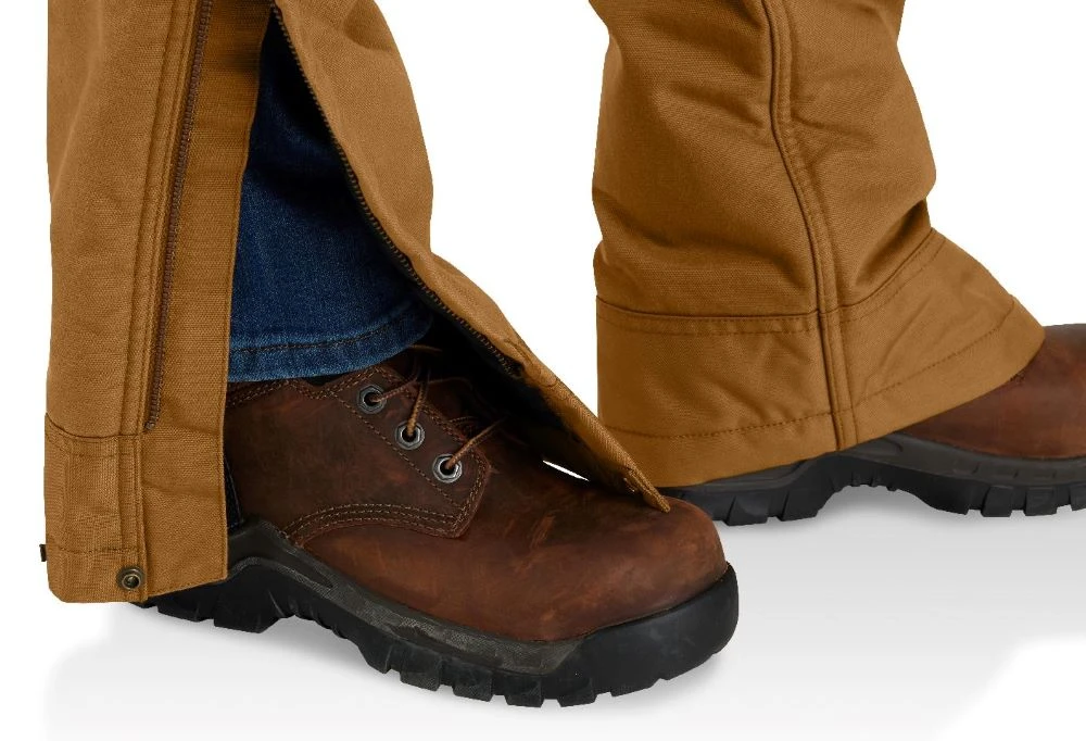 'Carhartt' Women's Loose Fit Duck Insulated Biberall - Carhartt Brown - Image 4