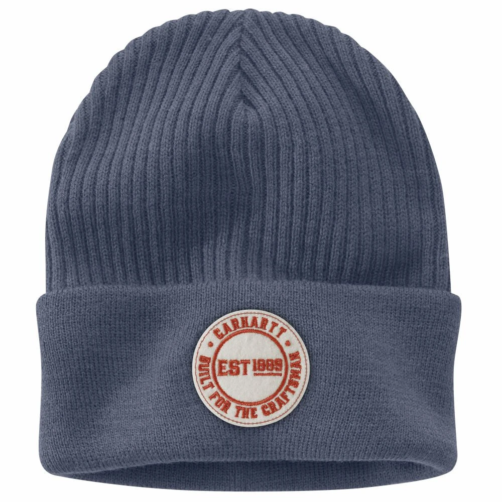'Carhartt' Knit Cuffed Craftsman Patch Beanie - Folkstone Grey