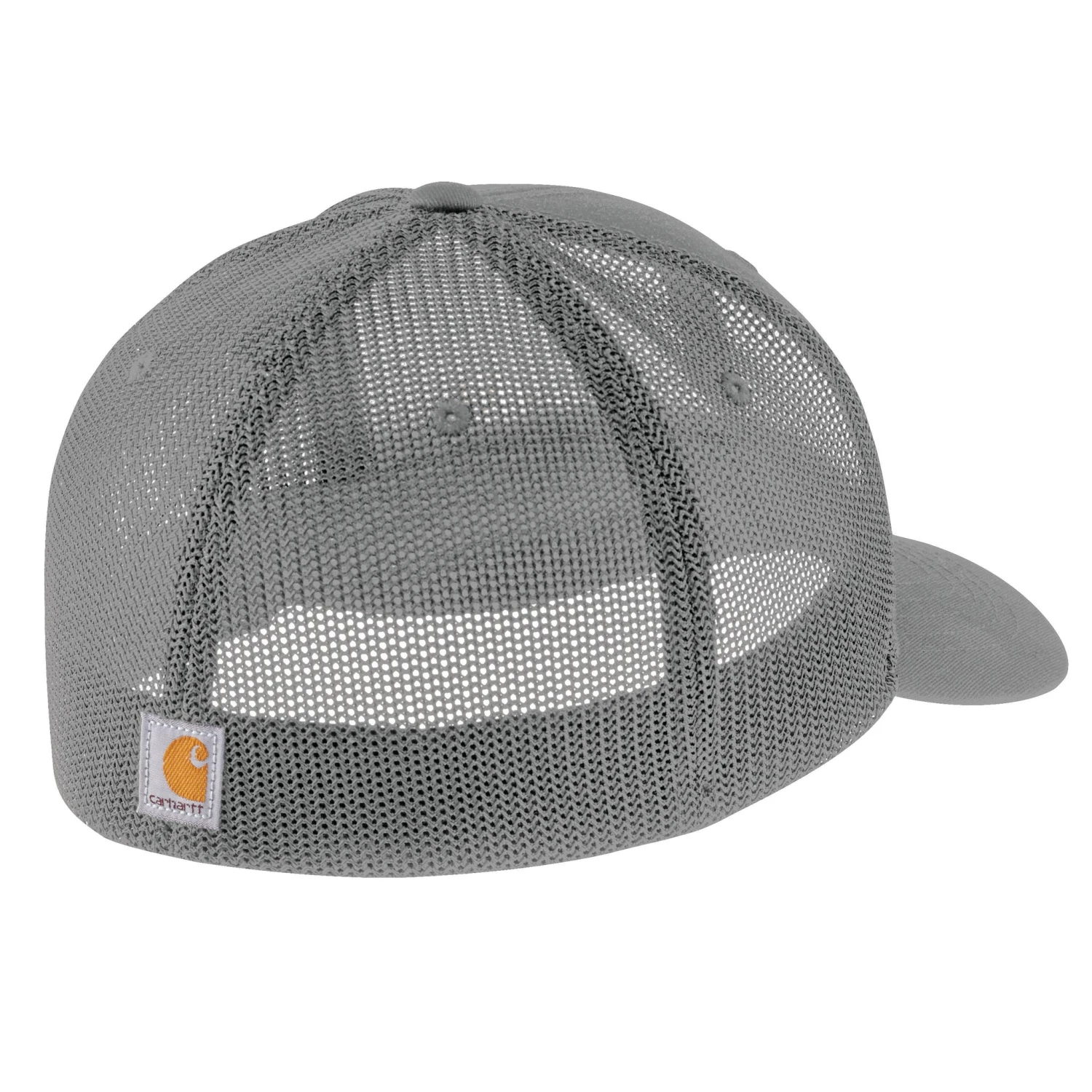 'Carhartt' Men's Rugged Flex Fitted Canvas Mesh-Back Logo Graphic Cap - Asphalt - Image 2