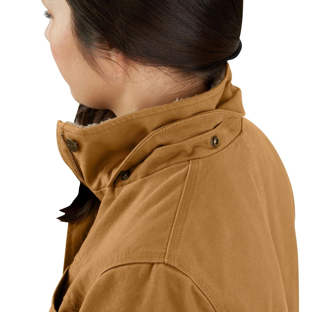 'Carhartt' Women's Washed Duck Coat - Carhartt Brown - Image 4