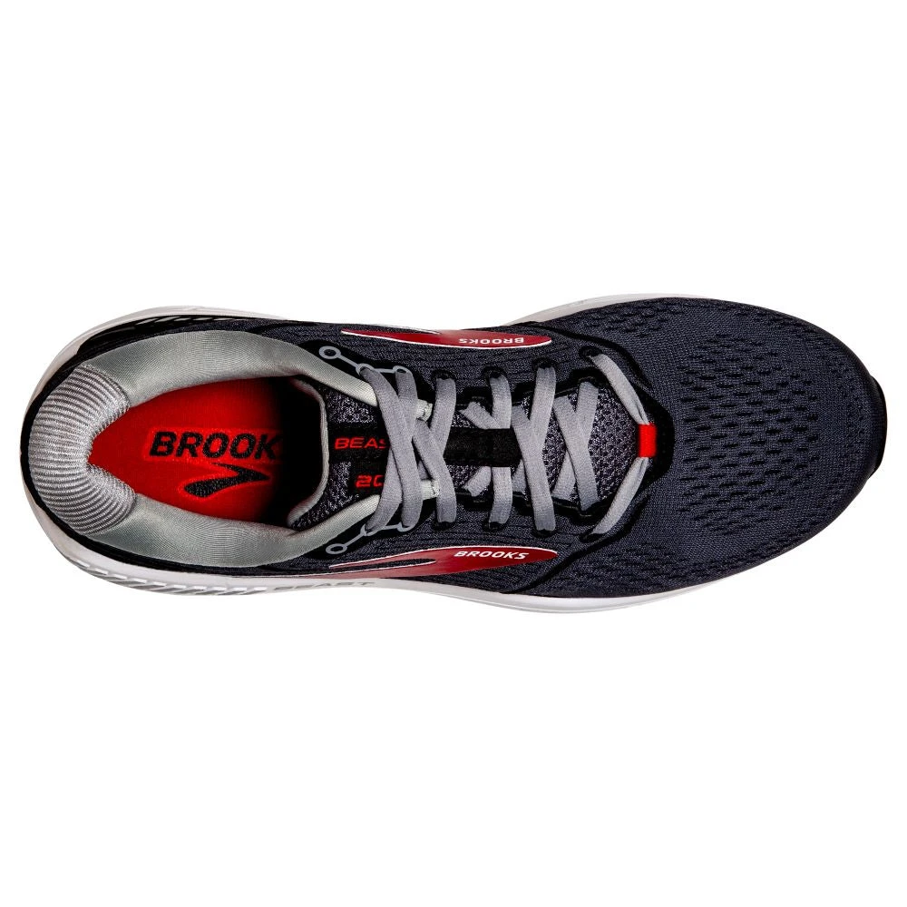 'Brooks' Men's Beast 20 - Pearl / Black / Red - Image 2