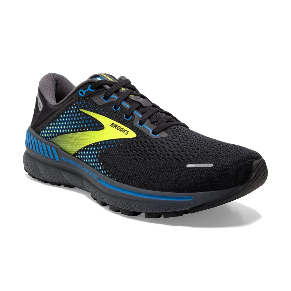 'Brooks' Men's Adrenaline GTS 22 - Black / Blue / Nightlife - Image 4