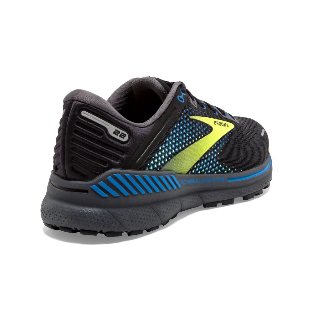 'Brooks' Men's Adrenaline GTS 22 - Black / Blue / Nightlife - Image 5