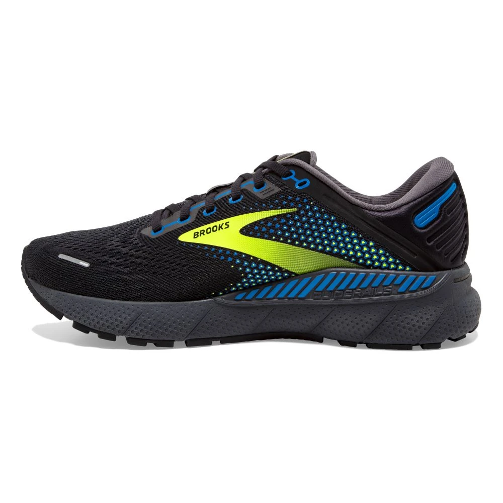 'Brooks' Men's Adrenaline GTS 22 - Black / Blue / Nightlife - Image 6