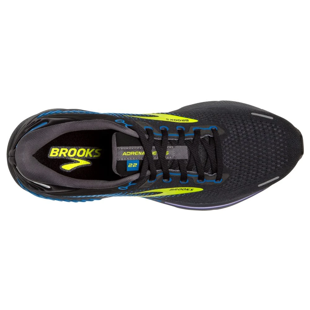 'Brooks' Men's Adrenaline GTS 22 - Black / Blue / Nightlife - Image 2