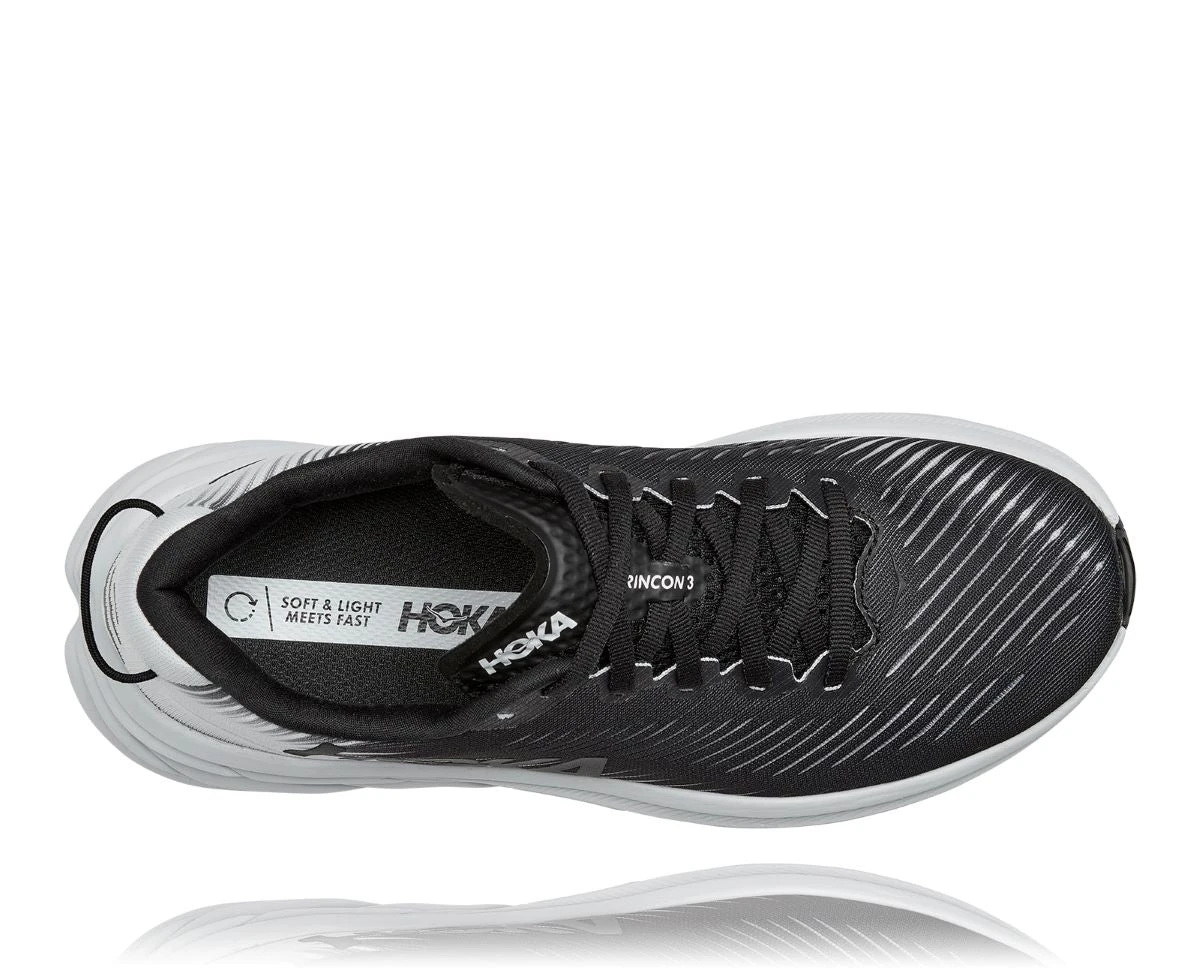 'HOKA' Women's Rincon 3 - Black / White - Image 2