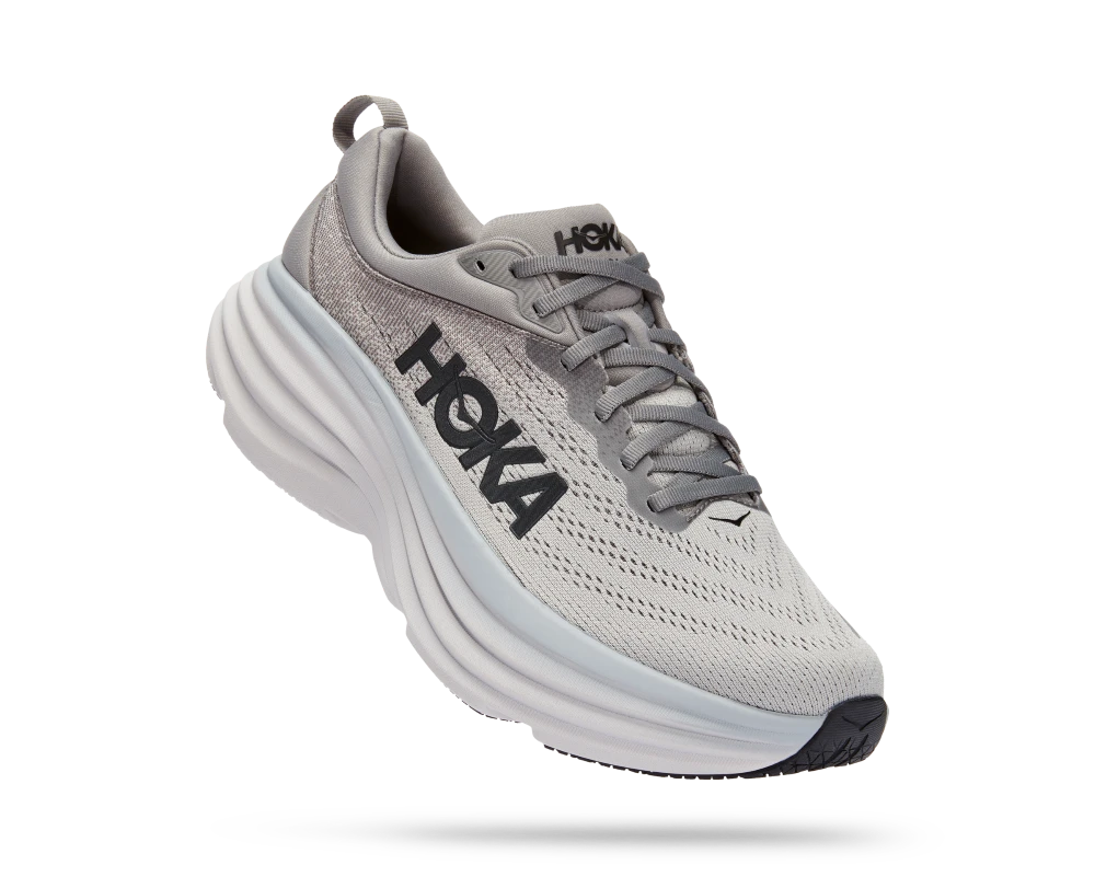 'HOKA' Men's Bondi 8 - Sharkskin / Harbor Mist (X-Wide)