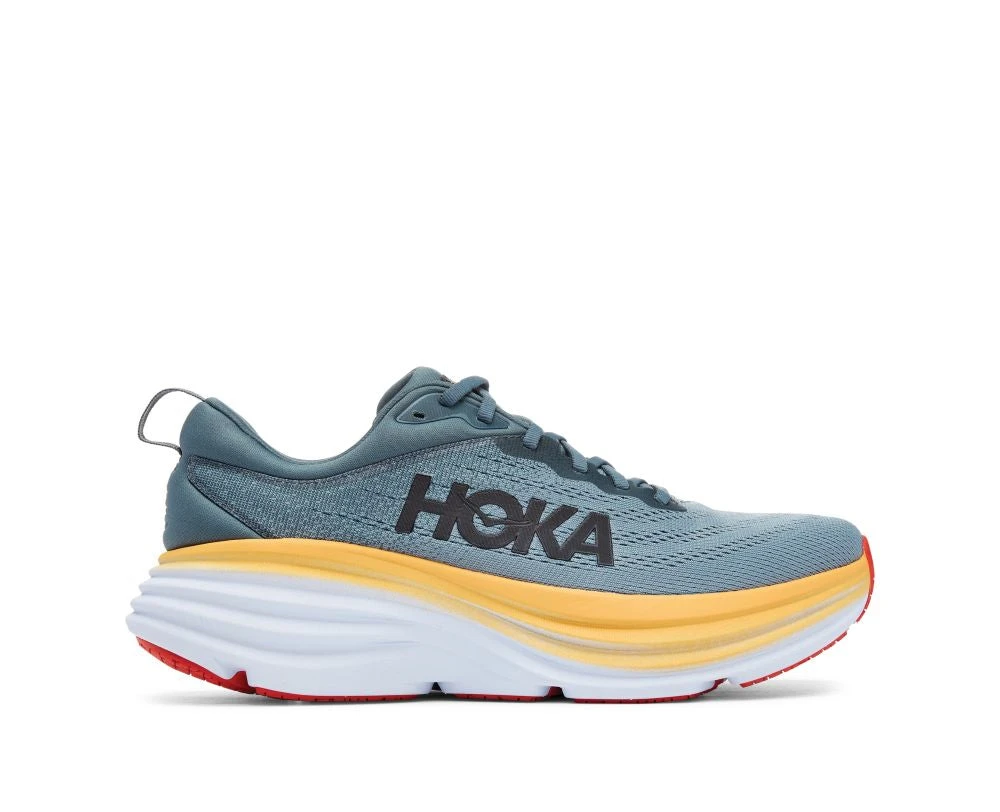 'HOKA' Men's Bondi 8 - Goblin Blue / Mountain Spring - Image 4