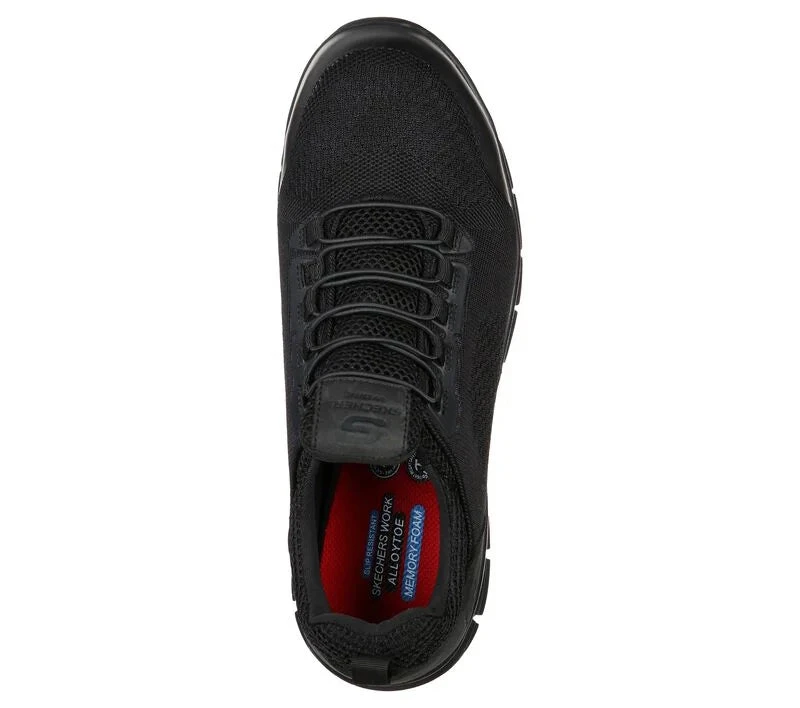 'Skechers' Men's Synergy-Omat Alloy Toe Slip On - Black - Image 2