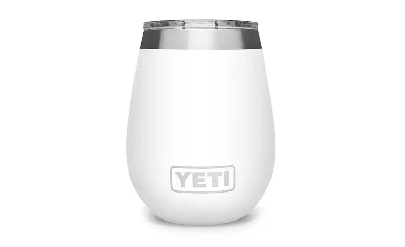'Yeti' 10 Oz. Rambler Wine Tumbler W/Magslider Lid - White - Image 2