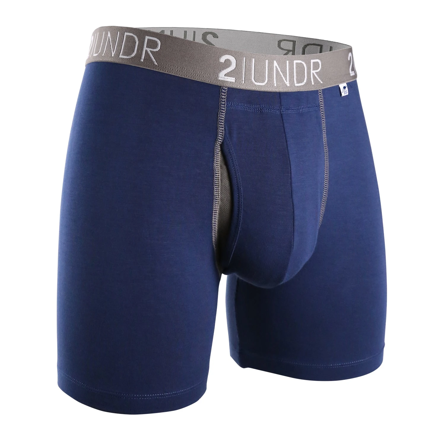 '2UNDR' Men's Swing Shift 6" Boxer Brief - Navy