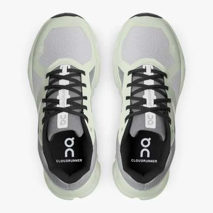 'On Running' Women's Cloudrunner - Frost / Aloe - Image 2