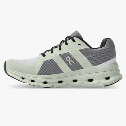 'On Running' Women's Cloudrunner - Frost / Aloe - Image 6