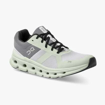 'On Running' Women's Cloudrunner - Frost / Aloe - Image 5