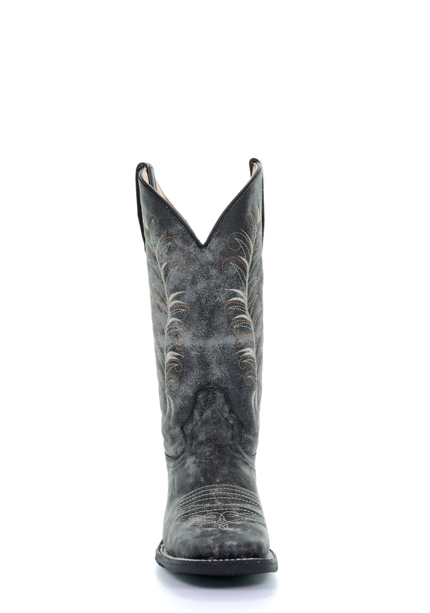 'Corral' Women's 12" Embroidered Western - Black / Sand - Image 2