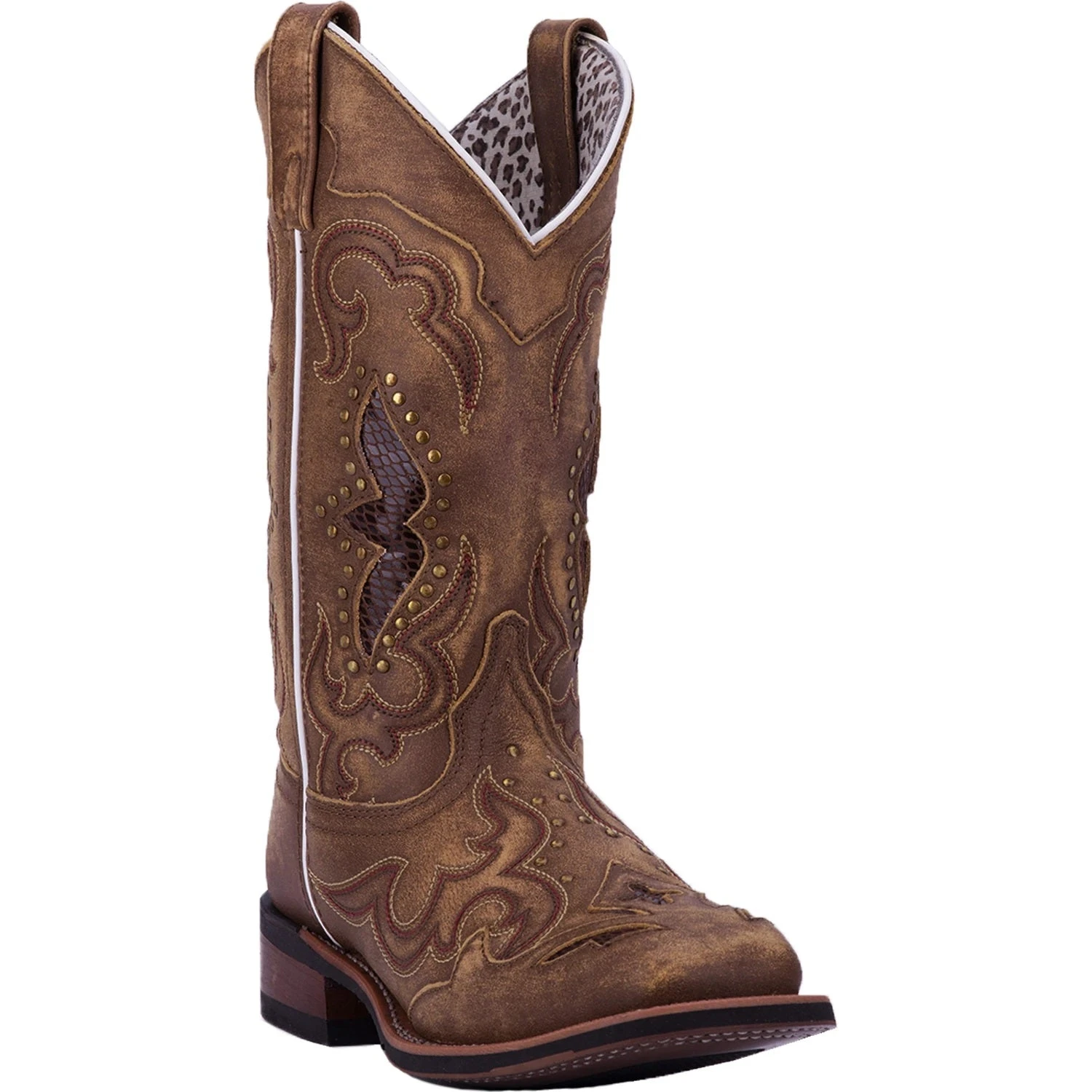 'Laredo' Women's 11" Spellbound Western Square Toe - Tan - Image 6