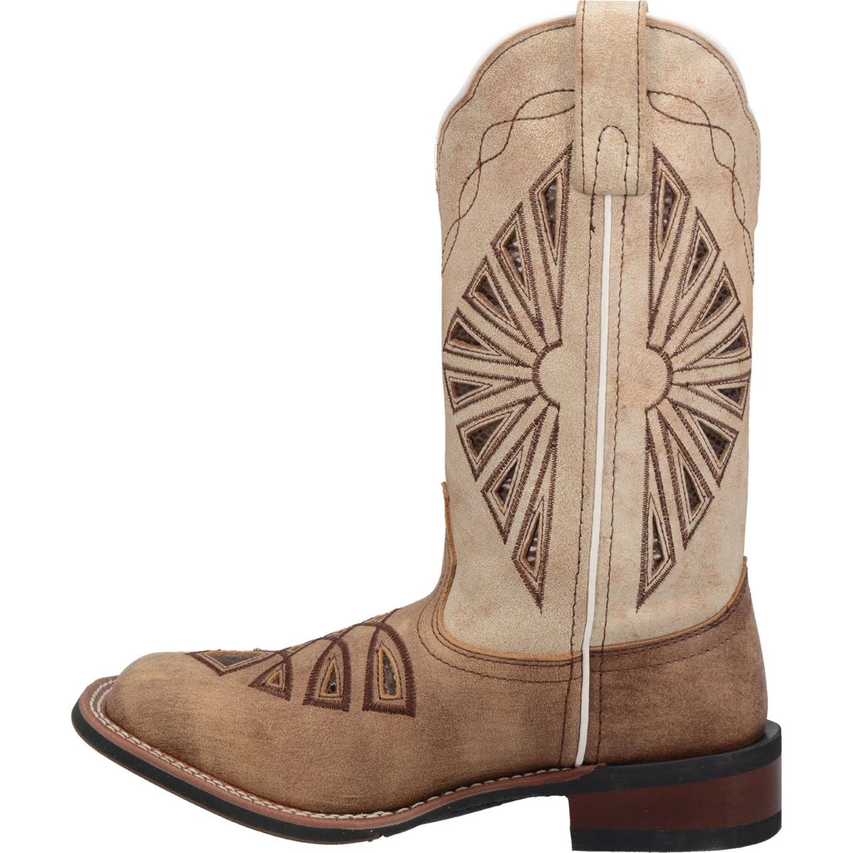 'Laredo' Women's 11" Kite Days Western Square Toe - Tan / Brown - Image 6