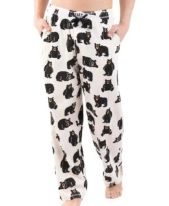 'Lazy One' Men's Papa Bear PJ Pants - White