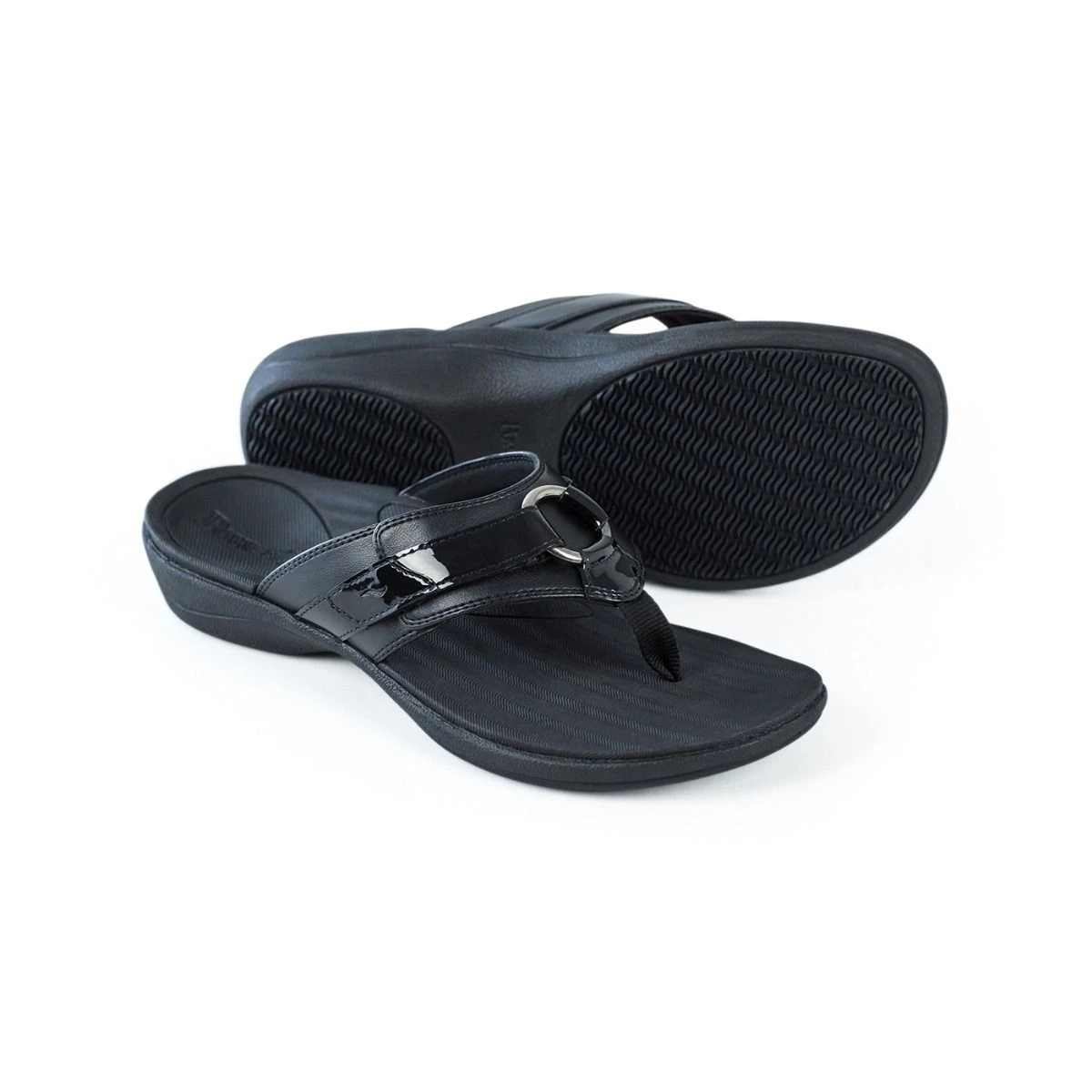 'Powerstep' Women's ArchWearâ„¢ Sandal - Black