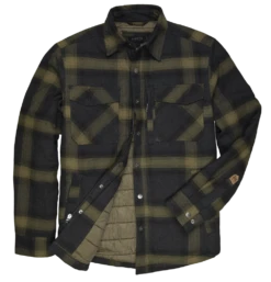 'Dakota Grizzly' Men's Tobias Flannel Shirt Jacket - Moss