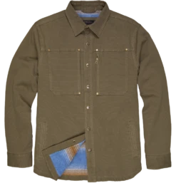 'Dakota Grizzly' Men's Sergei Twill Shirt Jacket - Field