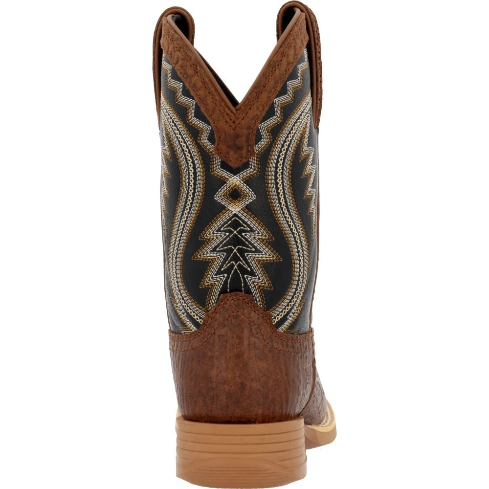 'Durango' Children's Lil' Rebel Pro Western Square Toe - Acorn / Black Onyx - Image 5