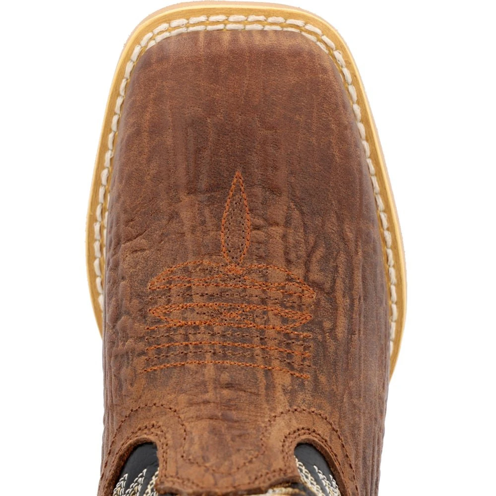 'Durango' Children's Lil' Rebel Pro Western Square Toe - Acorn / Black Onyx - Image 2