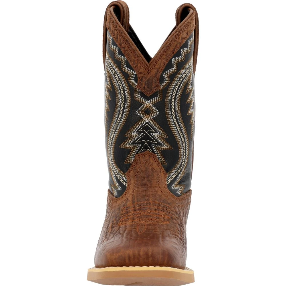 'Durango' Children's Lil' Rebel Pro Western Square Toe - Acorn / Black Onyx - Image 4