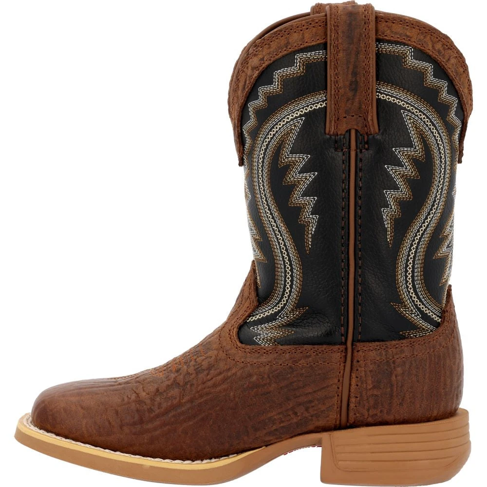 'Durango' Children's Lil' Rebel Pro Western Square Toe - Acorn / Black Onyx - Image 7
