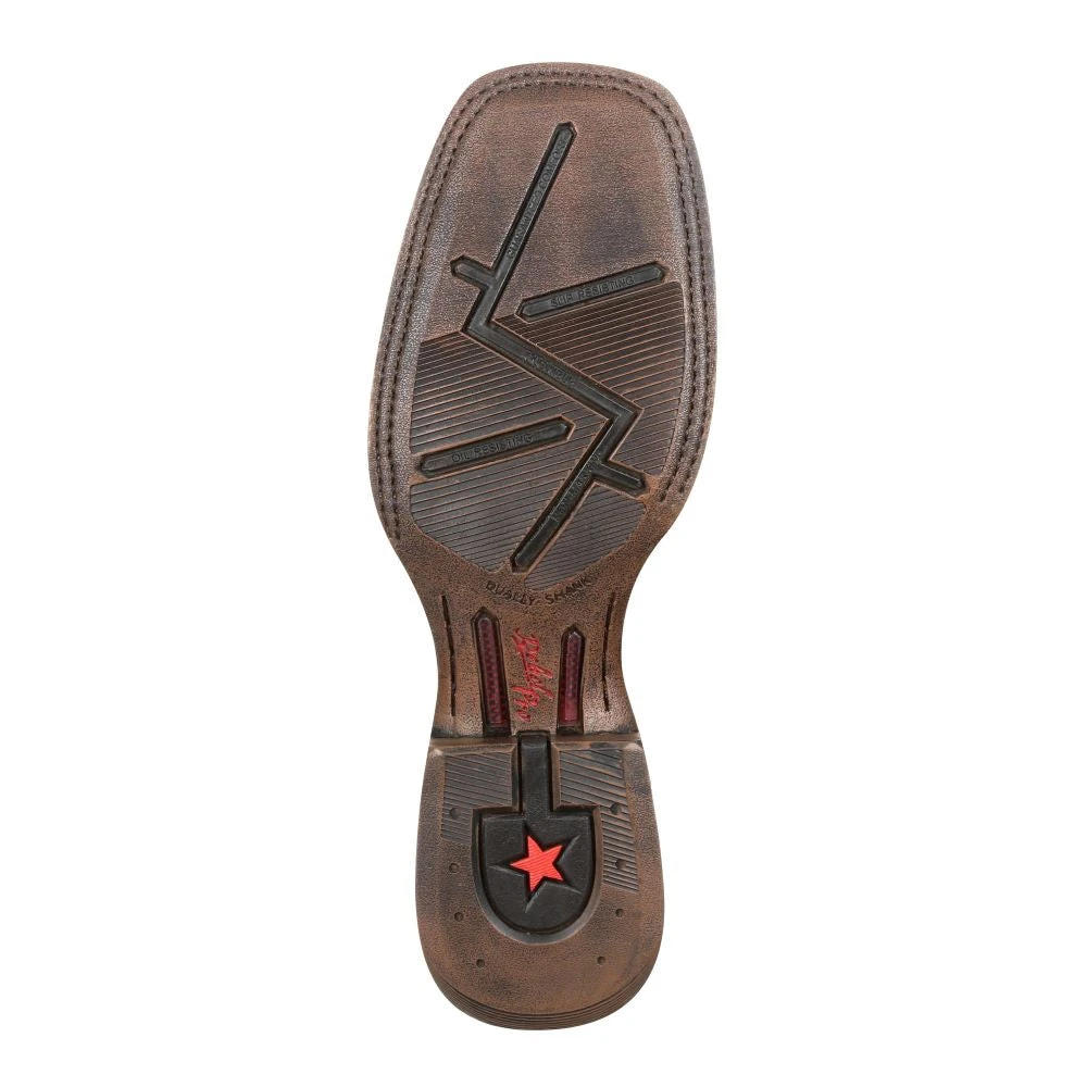 'Durango' Men's 13" Rebel Pro Western Square Toe - Chestnut / Crimson - Image 3