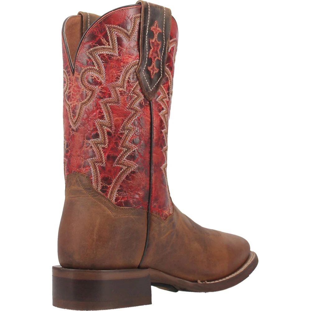 'Dan Post' Men's 11" Killeen Western Square Toe - Tan / Red - Image 8