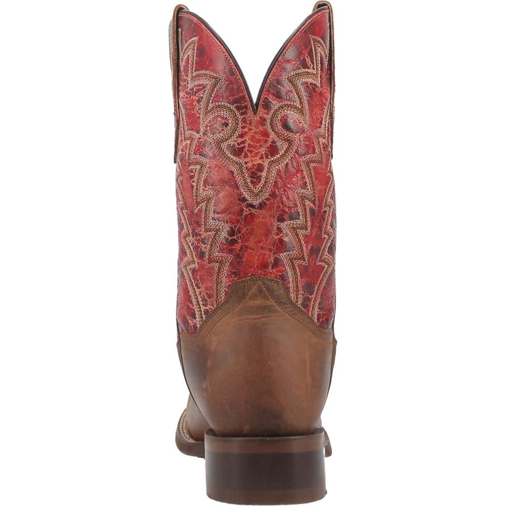 'Dan Post' Men's 11" Killeen Western Square Toe - Tan / Red - Image 5
