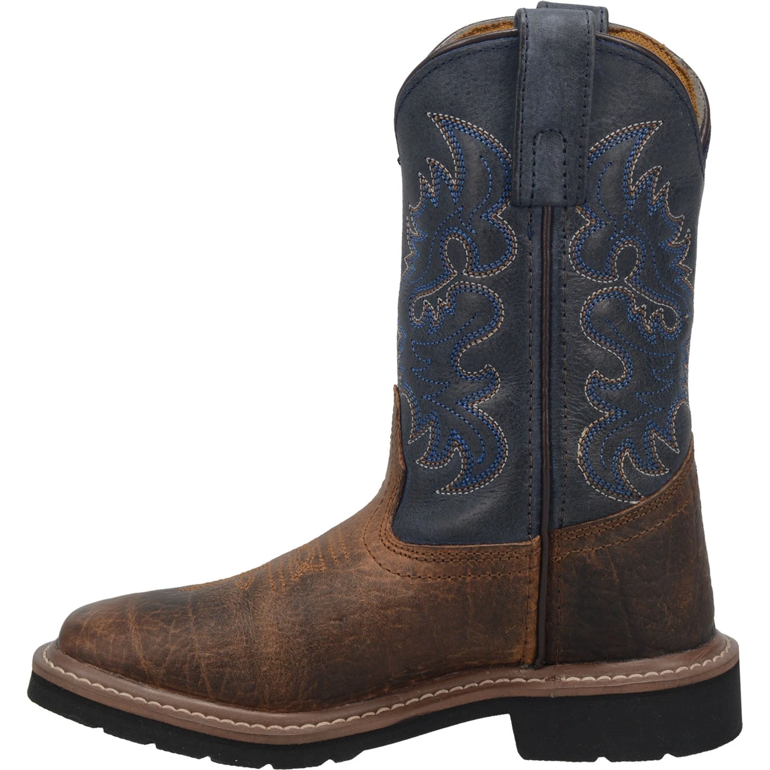 'Dan Post' Kids' 8" Brantley Western - Brown / Blue (Sizes 8.5C-3Y) - Image 7