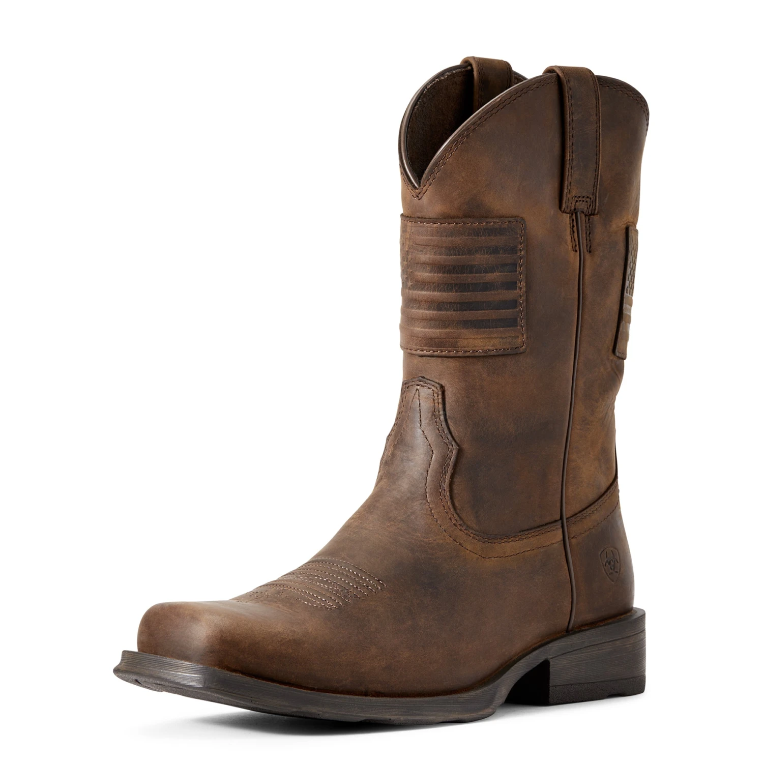 'Ariat' Men's 11" Rambler Patriot Square Toe - Brown - Image 2