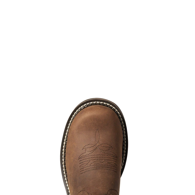 'Ariat' Women's Fatbaby Heritage - Distressed Brown / Leopard - Image 3