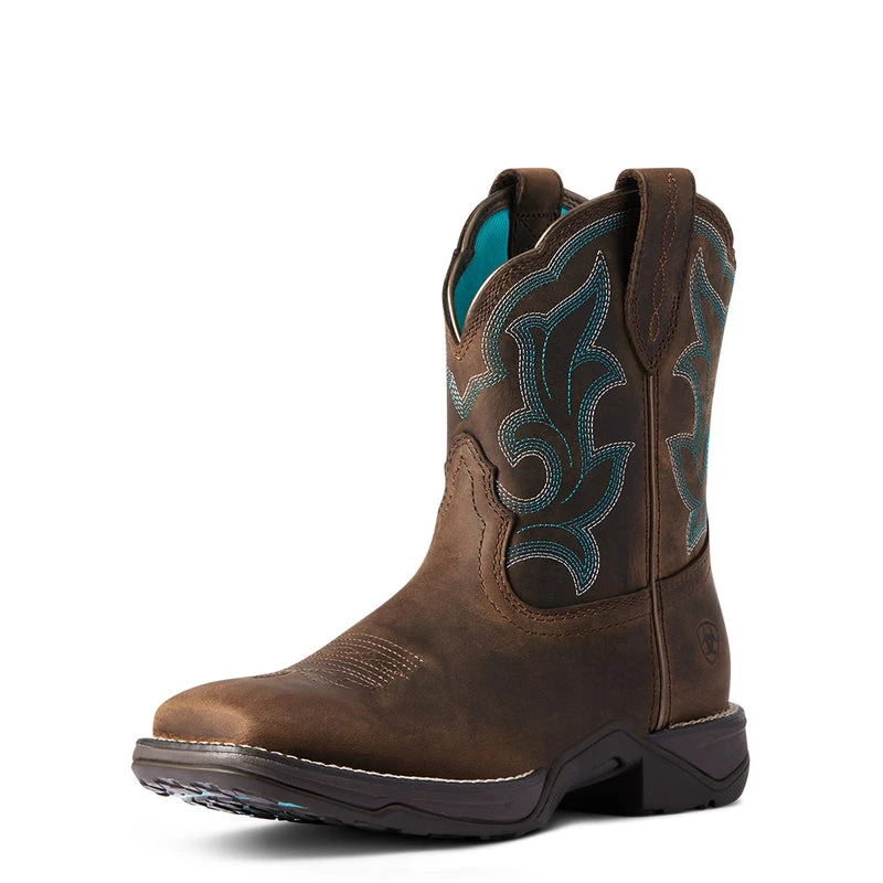 'Ariat' Women's Anthem Shortie Western Square Toe - Distressed Brown - Image 4