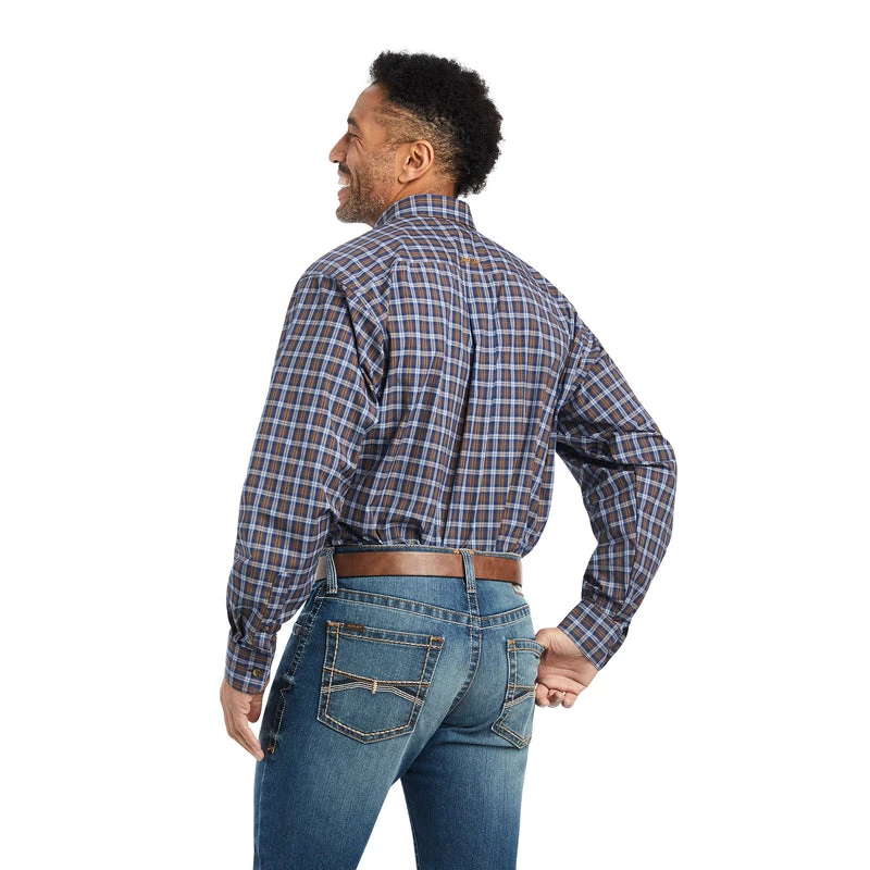 'Ariat' Men's Pro Series Giacomo Stretch Classic Fit - Estate Blue - Image 3