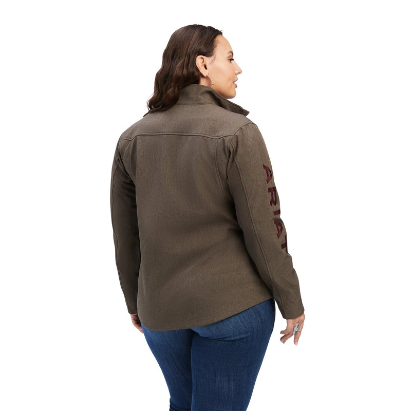 'Ariat' Women's New Team Softshell Jacket - Banyan Bark Heather - Image 5
