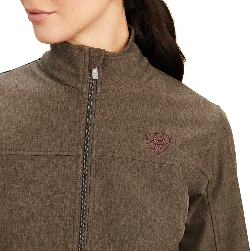 'Ariat' Women's New Team Softshell Jacket - Banyan Bark Heather - Image 3