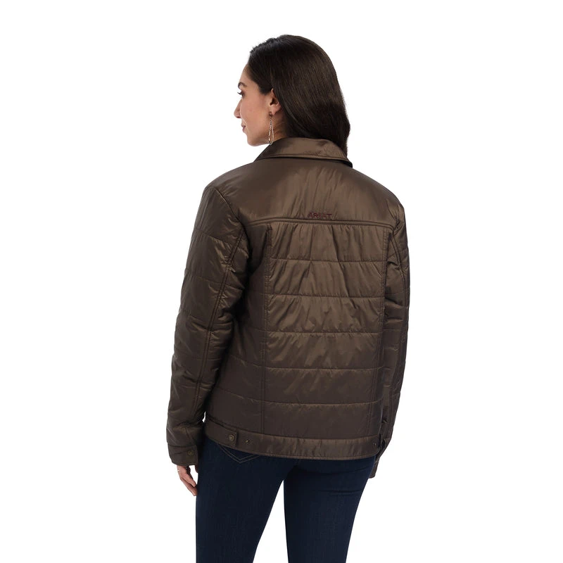 'Ariat' Women's Puffer Trucker Insulated Jacket - Banyan Bark - Image 3