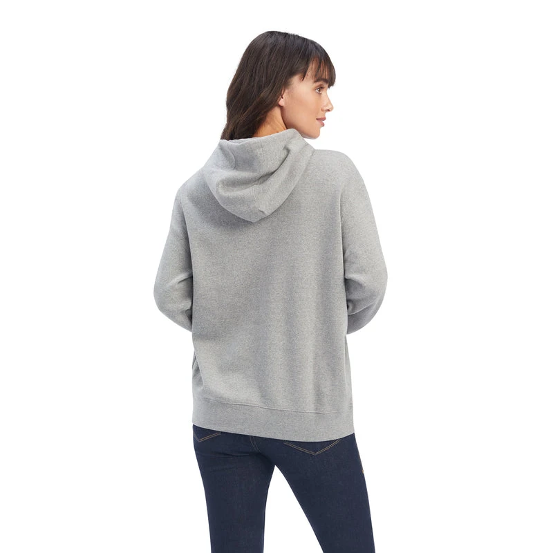 'Ariat' Women's R.E.A.L. Beartooth Hoodie - Heather Grey - Image 4