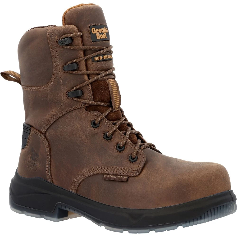 'Georgia Boot' Men's 8" FLXpoint Ultra EH WP Comp Toe - Brown - Image 6