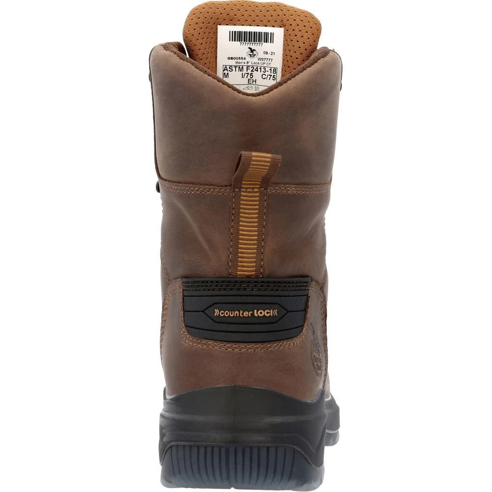 'Georgia Boot' Men's 8" FLXpoint Ultra EH WP Comp Toe - Brown - Image 5
