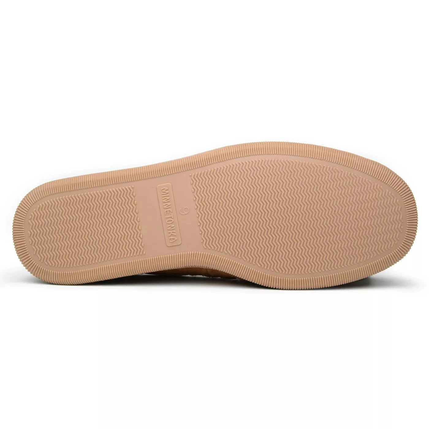 'Minnetonka' Men's Pile Lined Hardsole Moc Slipper - Tan - Image 3